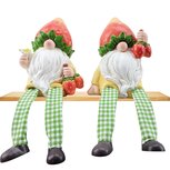 Dekoratief | Aardbeignoompje m/hangbenen, resina, 10x8x13cm, set van 2 stuks | A250001 Dekoratief | Aardbeignoompje m/hangbenen, resina, 10x8x13cm, set van 2 stuks | A250001