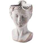 Dekoratief | Bloempot vrouwenhoofd, grijs, cement, 18x15x25cm | A250007 Dekoratief | Bloempot vrouwenhoofd, grijs, cement, 18x15x25cm | A250007