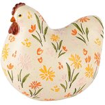 Dekoratief | Kip broedend 'Plant Lover', wit/groen, resina, 20x14x18cm | A250052 Dekoratief | Kip broedend 'Plant Lover', wit/groen, resina, 20x14x18cm | A250052
