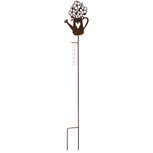Dekoratief | Tuinprikker gieter m/pluviometer, roest, metaal, 18x117cm | A250101 Dekoratief | Tuinprikker gieter m/pluviometer, roest, metaal, 18x117cm | A250101