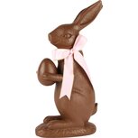 Dekoratief | Bunny staand m/ei m/strikje, bruin/roze, resina, 15x8x29cm | A250124 Dekoratief | Bunny staand m/ei m/strikje, bruin/roze, resina, 15x8x29cm | A250124