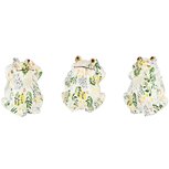 Dekoratief | Kikker horen/zien/zwijgen 'Botanique', groen/wit, resina, 9x8x11cm, set van 3 stuks | A250575 Dekoratief | Kikker horen/zien/zwijgen 'Botanique', groen/wit, resina, 9x8x11cm, set van 3 stuks | A250575