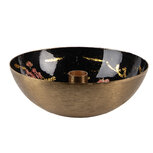 Clayre & Eef | Kandelaar Goudkleurig Zwart ø 17x6 cm | 65881 Clayre & Eef | Kandelaar Goudkleurig Zwart ø 17x6 cm | 65881