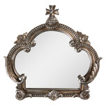 Clayre & Eef | Decoratie Staande Spiegel Zilverkleurig 30x3x30 cm | 62S319 Clayre & Eef | Decoratie Staande Spiegel Zilverkleurig 30x3x30 cm | 62S319