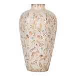 Clayre & Eef | Vaas Beige Roze ø 21x34 cm | 6CE1937M Clayre & Eef | Vaas Beige Roze ø 21x34 cm | 6CE1937M