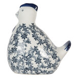 Clayre & Eef | Decoratie Kip Wit Blauw 18x12x21 cm | 6CE2092 Clayre & Eef | Decoratie Kip Wit Blauw 18x12x21 cm | 6CE2092