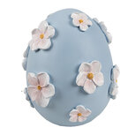 Clayre & Eef | Decoratie Beeld Ei Blauw Wit ø 11x13 cm | 6PR5216 Clayre & Eef | Decoratie Beeld Ei Blauw Wit ø 11x13 cm | 6PR5216