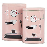 Clayre & Eef | Opbergdoos set van 2 Roze Zwart 20x13x9 / 18x11x7 cm | 6BL0142 Clayre & Eef | Opbergdoos set van 2 Roze Zwart 20x13x9 / 18x11x7 cm | 6BL0142