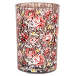 Clayre & Eef | Waxinelichthouder Bruin Rood ø 12x18 cm | 6GL4975 Clayre & Eef | Waxinelichthouder Bruin Rood ø 12x18 cm | 6GL4975