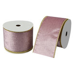 Clayre & Eef | Lint Roze Goudkleurig 6.3 cm x 5 m | LI0128F Clayre & Eef | Lint Roze Goudkleurig 6.3 cm x 5 m | LI0128F