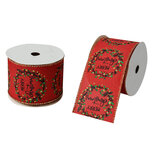 Clayre & Eef | Lint Rood Goudkleurig 6.3 cm x 5 m | LI0131 Clayre & Eef | Lint Rood Goudkleurig 6.3 cm x 5 m | LI0131