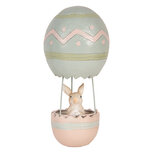 Clayre & Eef | Decoratie Beeld Konijn Beige Blauw ø 12x25 cm | 6PR5473 Clayre & Eef | Decoratie Beeld Konijn Beige Blauw ø 12x25 cm | 6PR5473