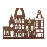 Clayre & Eef | Decoratie Huis Bruin 29x5x21 cm | 6Y5779 Clayre & Eef | Decoratie Huis Bruin 29x5x21 cm | 6Y5779