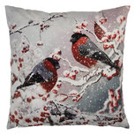 Clayre & Eef | Kussenhoes Grijs Rood 45x45 cm | KT021.413 Clayre & Eef | Kussenhoes Grijs Rood 45x45 cm | KT021.413