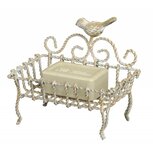 Clayre & Eef | Zeepbakje Vogel Beige 9x6x14 cm | W40390 Clayre & Eef | Zeepbakje Vogel Beige 9x6x14 cm | W40390