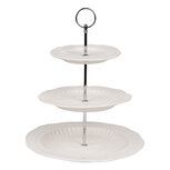 Clayre & Eef | Etagère 2 laags Wit ø 26x31 cm | 6CE2049 Clayre & Eef | Etagère 2 laags Wit ø 26x31 cm | 6CE2049