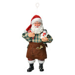 Clayre & Eef | Kerstdecoratie Hanger Kerstman Rood Wit 9x6x17 cm | 66242 Clayre & Eef | Kerstdecoratie Hanger Kerstman Rood Wit 9x6x17 cm | 66242
