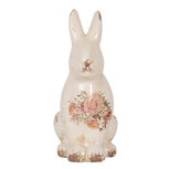 Clayre & Eef | Decoratie Beeld Konijn Beige Roze 13x10x21 cm | 6CE1957M Clayre & Eef | Decoratie Beeld Konijn Beige Roze 13x10x21 cm | 6CE1957M