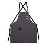 Clayre & Eef | Keukenschort Grijs 75x66 cm | KT041.040BL Clayre & Eef | Keukenschort Grijs 75x66 cm | KT041.040BL