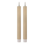 Clayre & Eef | Kaars met LED set van 2 Beige ø 2x25 cm / 2xAAA | 6CA0002BE Clayre & Eef | Kaars met LED set van 2 Beige ø 2x25 cm / 2xAAA | 6CA0002BE