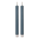 Clayre & Eef | Kaars met LED set van 2 Blauw ø 2x25 cm / 2xAAA | 6CA0002BL Clayre & Eef | Kaars met LED set van 2 Blauw ø 2x25 cm / 2xAAA | 6CA0002BL