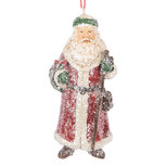 Clayre & Eef | Decoratie hanger kerstman Rood Wit 5x4x12 cm | 6PR5708 Clayre & Eef | Decoratie hanger kerstman Rood Wit 5x4x12 cm | 6PR5708