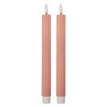 Clayre & Eef | Kaars met LED set van 2 Roze ø 2x25 cm / 2xAAA | 6CA0002P Clayre & Eef | Kaars met LED set van 2 Roze ø 2x25 cm / 2xAAA | 6CA0002P
