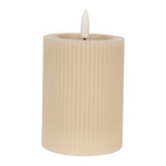 Clayre & Eef | Kaars met LED Beige ø 8x13 cm / 2xAA | 6CA0003BE Clayre & Eef | Kaars met LED Beige ø 8x13 cm / 2xAA | 6CA0003BE