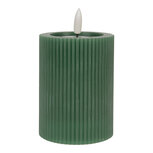 Clayre & Eef | Kaars met LED Groen ø 8x13 cm / 2xAA | 6CA0003DGR Clayre & Eef | Kaars met LED Groen ø 8x13 cm / 2xAA | 6CA0003DGR