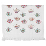 Clayre & Eef | Gastendoekje Wit Blauw 40x66 cm | CT035 Clayre & Eef | Gastendoekje Wit Blauw 40x66 cm | CT035