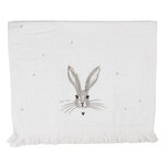 Clayre & Eef | Gastendoekje Wit Grijs 40x66 cm | CTRUB Clayre & Eef | Gastendoekje Wit Grijs 40x66 cm | CTRUB
