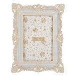 Clayre & Eef | Fotolijst Blauw Wit 16x3x21 cm / 10x15 cm | 2F1355S Clayre & Eef | Fotolijst Blauw Wit 16x3x21 cm / 10x15 cm | 2F1355S