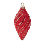 Clayre & Eef | Kerstbal Rood ø 7x13 cm | 6GL5099 Clayre & Eef | Kerstbal Rood ø 7x13 cm | 6GL5099