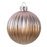 Clayre & Eef | Kerstbal Bruin Roze ø 8x8 cm | 6GL5112 Clayre & Eef | Kerstbal Bruin Roze ø 8x8 cm | 6GL5112
