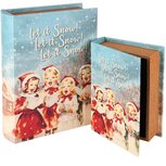 Dekoratief | Set 2 boekdozen 'Christmas Choir', hout, 20x15x6cm | A255151 Dekoratief | Set 2 boekdozen 'Christmas Choir', hout, 20x15x6cm | A255151