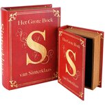 Dekoratief | Set 2 boekdozen 'Het Grote Boek Van Sinterklaas', hout, 20x15x6cm | A255152 Dekoratief | Set 2 boekdozen 'Het Grote Boek Van Sinterklaas', hout, 20x15x6cm | A255152