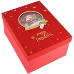Dekoratief | Boekdoos 'Merry Christmas', rood/goud, karton, 26x19x13cm | A255309 Dekoratief | Boekdoos 'Merry Christmas', rood/goud, karton, 26x19x13cm | A255309
