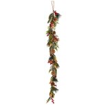 Dekoratief | Deco slinger m/bessen/dennenappels, groen/rood/goud, 115cm | A255596 Dekoratief | Deco slinger m/bessen/dennenappels, groen/rood/goud, 115cm | A255596