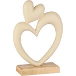 Dekoratief | Deco duo harten op voet, cr?me, aluminium/hout, 13x5x19cm | A258138 Dekoratief | Deco duo harten op voet, cr?me, aluminium/hout, 13x5x19cm | A258138
