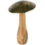 Dekoratief | Paddenstoel 'Green Smudge', hout, 14x14x25cm | A258201 Dekoratief | Paddenstoel 'Green Smudge', hout, 14x14x25cm | A258201