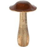 Dekoratief | Paddenstoel, bruin/naturel, hout, 14x14x22cm | A258215 Dekoratief | Paddenstoel, bruin/naturel, hout, 14x14x22cm | A258215