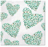 Dekoratief | Pakje 20 servetten 'Floral Hearts', 33x33cm | A702189 Dekoratief | Pakje 20 servetten 'Floral Hearts', 33x33cm | A702189