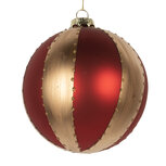 Clayre & Eef | Kerstbal Goudkleurig Rood ø 12x12 cm | 6GL5244L Clayre & Eef | Kerstbal Goudkleurig Rood ø 12x12 cm | 6GL5244L