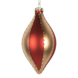 Clayre & Eef | Kerstbal Goudkleurig Rood ø 8x15 cm | 6GL5246 Clayre & Eef | Kerstbal Goudkleurig Rood ø 8x15 cm | 6GL5246