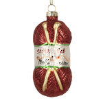 Clayre & Eef | Kersthanger Rood Wit Ø 5x10 cm | 6GL5306 Clayre & Eef | Kersthanger Rood Wit Ø 5x10 cm | 6GL5306
