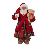 Clayre & Eef | Kerstdecoratie Kerstman Rood Wit 16x10x27 cm | 65589 Clayre & Eef | Kerstdecoratie Kerstman Rood Wit 16x10x27 cm | 65589