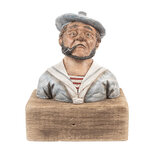 Clayre & Eef | Decoratie Matroos Blauw Bruin 19x11x24 cm | 6H2426 Clayre & Eef | Decoratie Matroos Blauw Bruin 19x11x24 cm | 6H2426
