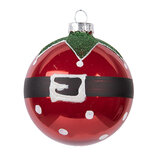 Clayre & Eef | Kerstbal Rood Groen ø 8x8 cm | 6GL5138 Clayre & Eef | Kerstbal Rood Groen ø 8x8 cm | 6GL5138