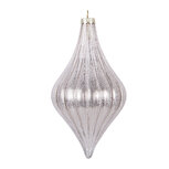 Clayre & Eef | Kerstbal Zilverkleurig ø 8x15 cm | 6GL5142 Clayre & Eef | Kerstbal Zilverkleurig ø 8x15 cm | 6GL5142