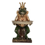 Clayre & Eef | Decoratie Kikker Groen Goudkleurig 16x15x28 cm | 6PR5565 Clayre & Eef | Decoratie Kikker Groen Goudkleurig 16x15x28 cm | 6PR5565